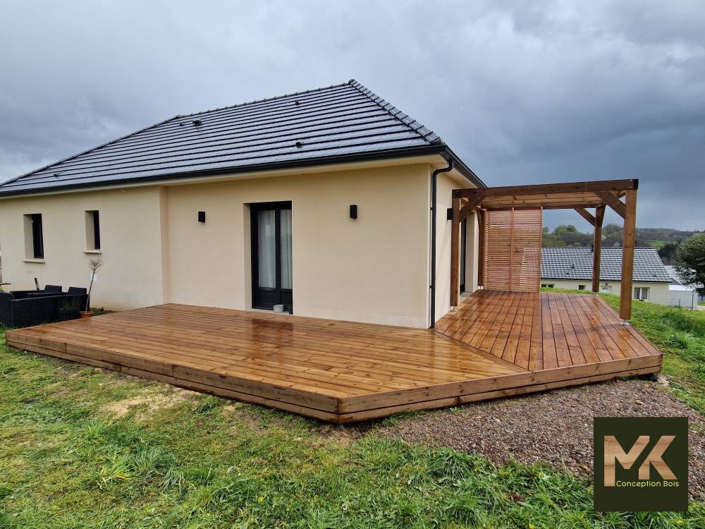 terrasse bois pergola
